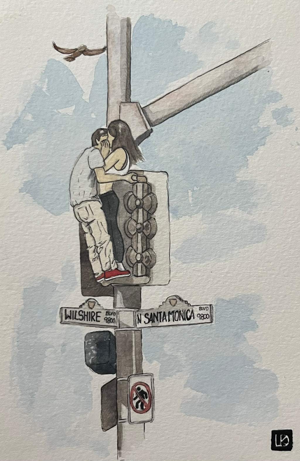 Santa Monica Kiss (Print)