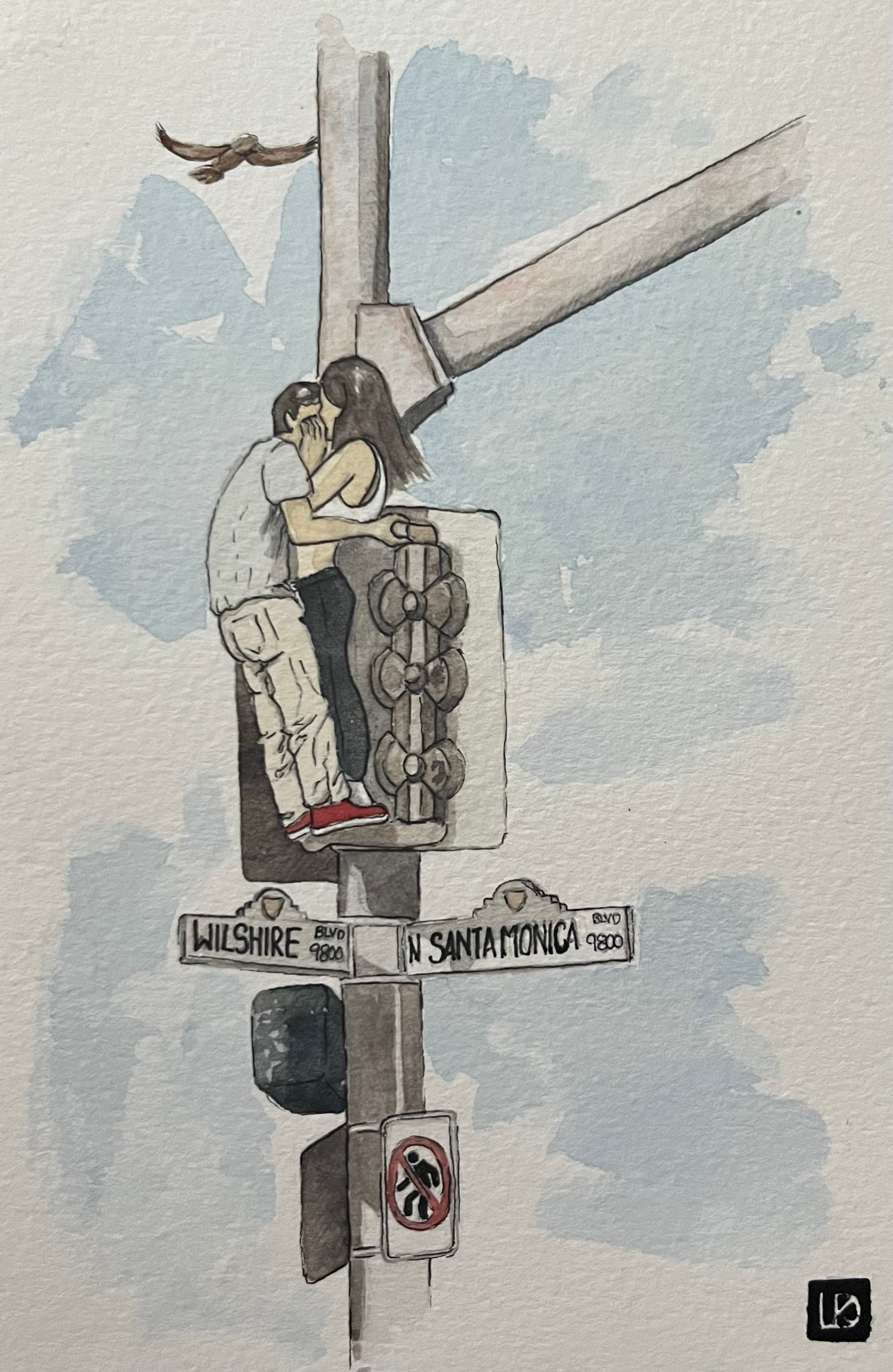 Santa Monica Kiss (Print)