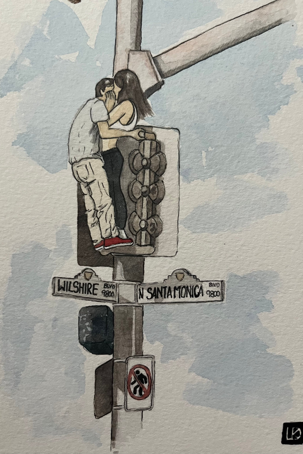 Santa Monica Kiss (Print)
