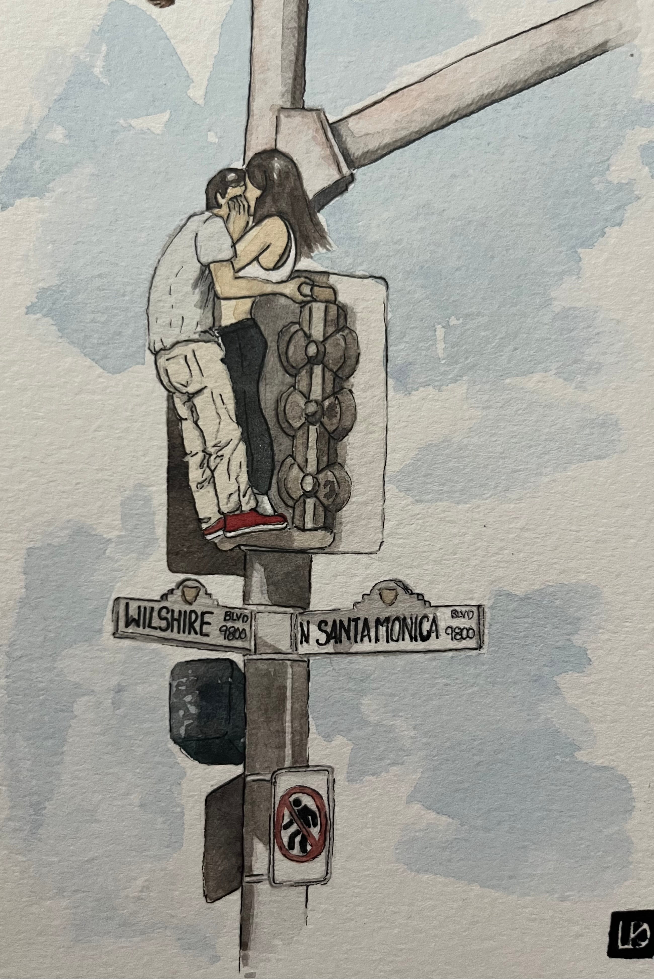 Santa Monica Kiss (Print)